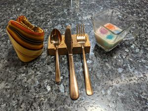 Beautiful cutlery and linen at The Culinary Alchemists in Nuevo Arenal