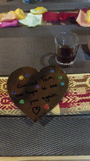 thank you note at The Culinary Alchemists in Nuevo Arenal