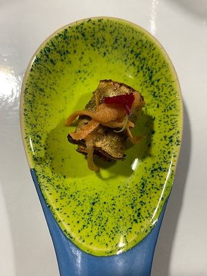 Second course at The Culinary Alchemists in Nuevo Arenal