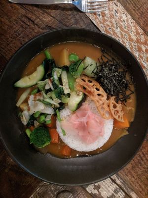 Japanese curry - pretty but could use some more variety in flavour at The Henson in Marrickville