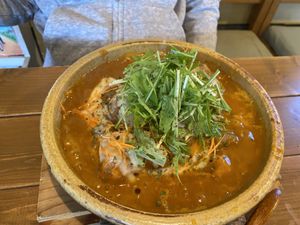 Grilled curry, large portion and extremely delicious if you like heavier food. at Be Happy! Chikyushoku in Nabari