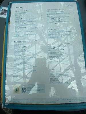 Menu. Sorry for the glare but it’s legible if you zoom in!  at SIN - Prive - Jewel  in East Singapore