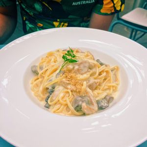 Mushroom and soy chicken carbonara   at SIN - Prive - Jewel  in East Singapore