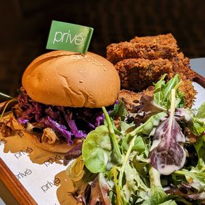 Vegan Teriyaki Pulled Mushroom Burger at SIN - Prive - Jewel  in East Singapore