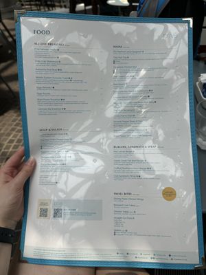 Food menu   at SIN - Prive - Jewel  in East Singapore