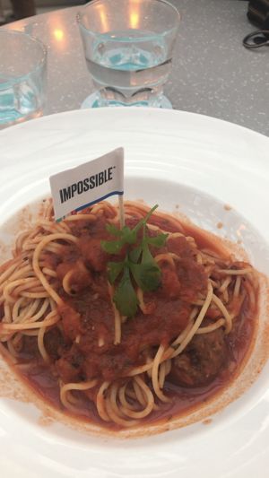 impossible meatball spaghetti $19 at SIN - Prive - Jewel  in East Singapore