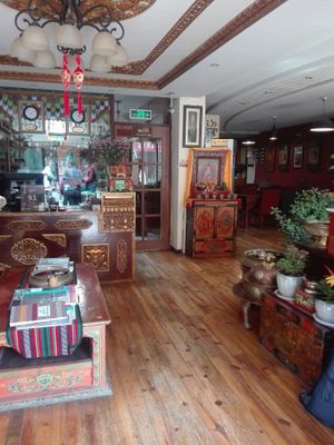 Inside the restaurant at Bodhi in Shangri-la