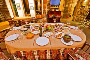 Georgian Cuisine at Adjarian Wine House in Acharistskali