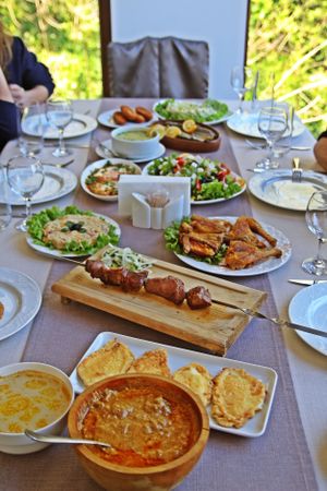 Georgian Cuisine at Adjarian Wine House in Acharistskali