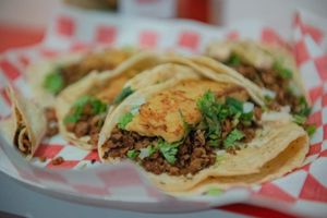 Vistec Tacos with cheese  at Fritxs in Playa Del Carmen