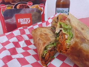 Burrito de Pastor at Fritxs in Playa Del Carmen