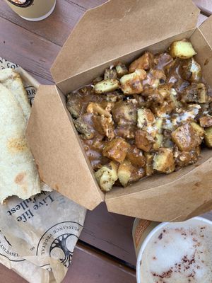 Breakfast wrap and poutine  at Copper Branch - St Roch in Quebec