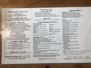 Menu at Freshfit Cafe in Nags Head