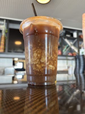 Dirty chai latte   at Freshfit Cafe in Nags Head