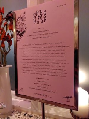 Interesting menu options  #Veganuary at Baka d'busk in Copenhagen
