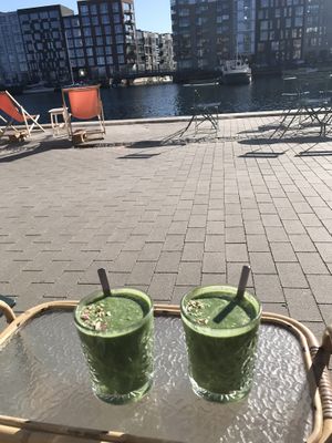 Smoothies  at Yum Yoga & Café in Copenhagen
