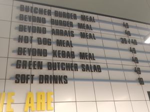 Menu at The Green Butcher in Tel Aviv