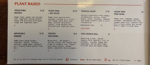 Plant based menu + vegan cheesecake option  at Salty's Beachhouse Restaurant in Penticton