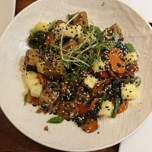 Teriyaki Tofu Bowl  at Salty's Beachhouse Restaurant in Penticton