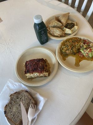 Banana bread, lasagna, empanadas  at The Plantisserie in Miami