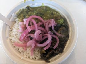 Curry bowl (should have had green beans, but they were out so this has brussel sprouts) at The Plantisserie in Miami