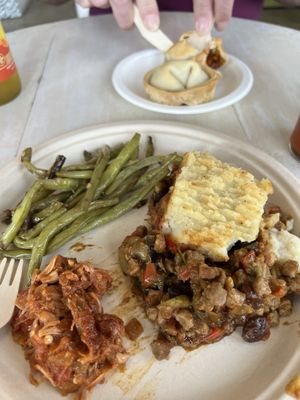 Jackfruit Ropa vieja, Shepards pie was a little like Picadillo with potatoes on top… I liked it!  at The Plantisserie in Miami