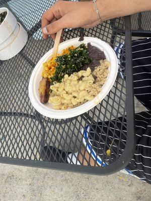 Here is a photo of me enjoying JUST SIDES for years. Then suddenly because lucho rang me up one day saw my Hefty meal at less then 12$.He then switched sides to mains & banned me.  at The Plantisserie in Miami