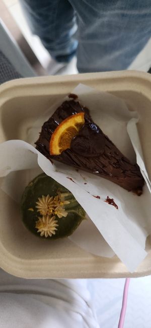 Chocolate cake and mactha cheesecake at The Plantisserie in Miami