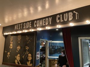 Comedy club downstairs; you can eat your food here. at Playa Betty's in New York City