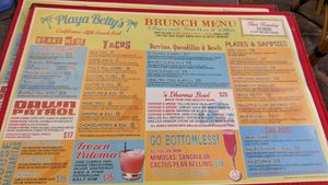Nothing marked vegan on the menu. at Playa Betty's in New York City