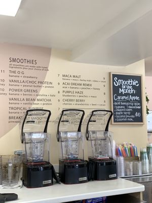 Smoothie menu September 2024  at Harvest Market in Milford