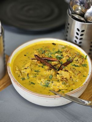 Kadi pakoda at Loving Hut - Vegan Paradise in Gurgaon