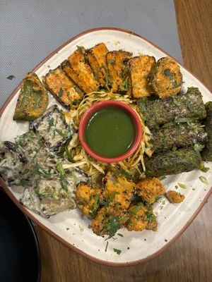 Sharing platter  at Loving Hut - Vegan Paradise in Gurgaon