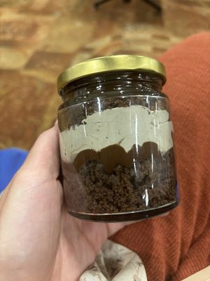 Got a cake pot to go, brownie, cake and moose 😍🙌  at Loving Hut - Vegan Paradise in Gurgaon