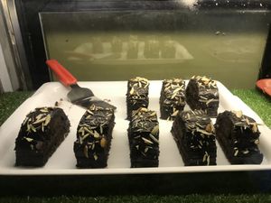 Yummy choco cake only 60 rupees!!!  at Loving Hut - Vegan Paradise in Gurgaon