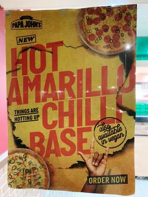 New chilli vegan friendly base at Papa John's in Rainham