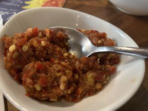 Chili sambal  at Upali's by Nawaloka in Colombo