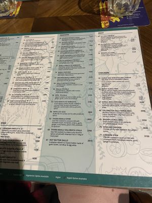 Some of the options   at Upali's by Nawaloka in Colombo