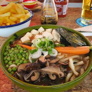 Don't order their takeaway. It sucks. Do go and eat there. Perfect noodle soup! at Bistro Calypso in Eindhoven