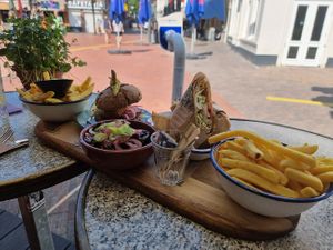 our lunch + two non alcoholic drinks = 42,50€ at Bistro Calypso in Eindhoven