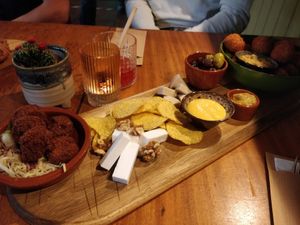Cheese and snack platter at Bistro Calypso in Eindhoven