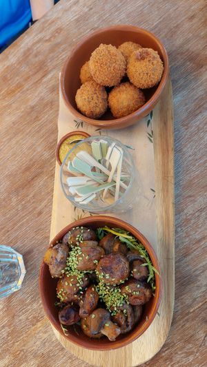 Mushroom and bitterballen at Bistro Calypso in Eindhoven