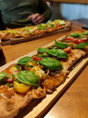 Pizza caprese at Bistro Calypso in Eindhoven