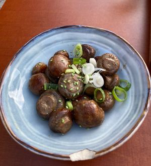 Sticky mushrooms  at Bistro Calypso in Eindhoven