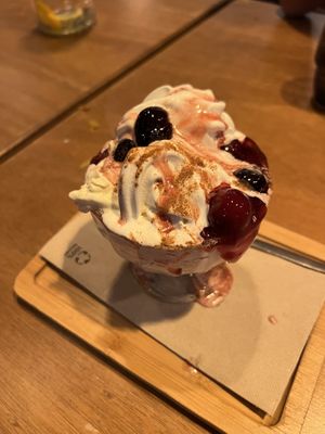 sundae autumn cherry  at Bistro Calypso in Eindhoven