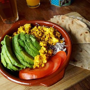 Tofu scramble at Bistro Calypso in Eindhoven