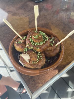 Sticky mushrooms at Bistro Calypso in Eindhoven