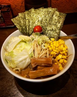 Spicy gluten free vegan ramen at Shinbu Sakiya Ramen - 麺匠真武咲弥 in Tokyo