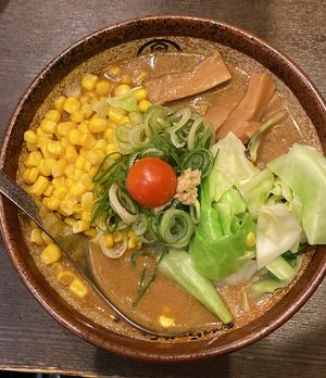 Miso,corn ramen   at Shinbu Sakiya Ramen - 麺匠真武咲弥 in Tokyo