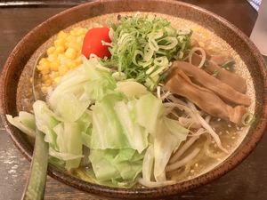 Vegan shio (salty) ramen  at Shinbu Sakiya Ramen - 麺匠真武咲弥 in Tokyo